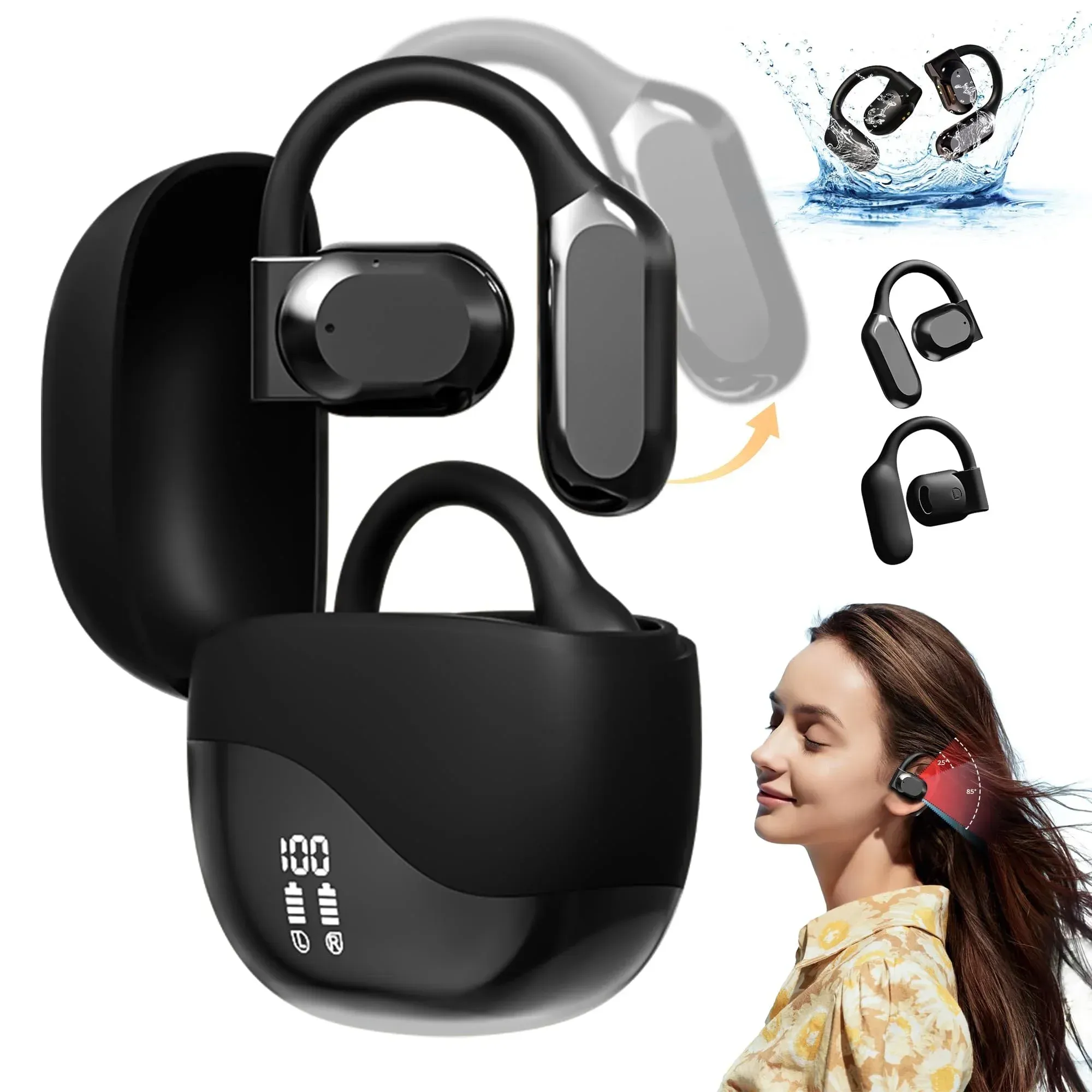 Écouteurs Bluetooth sport avec contour d’oreille