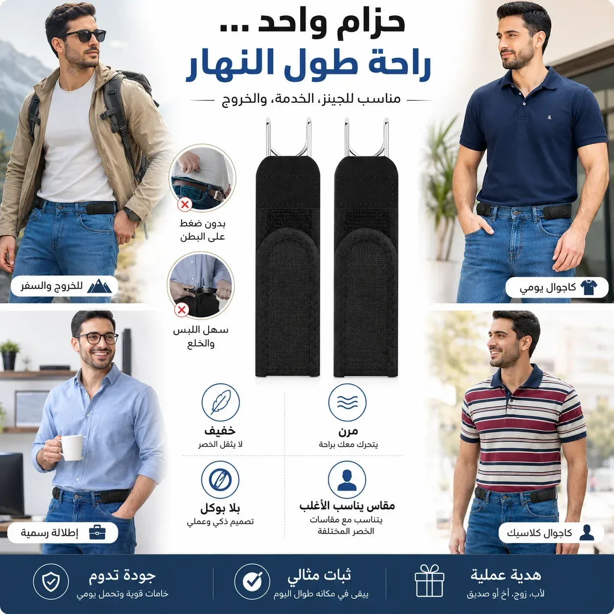 Ceinture élastique sans boucle
