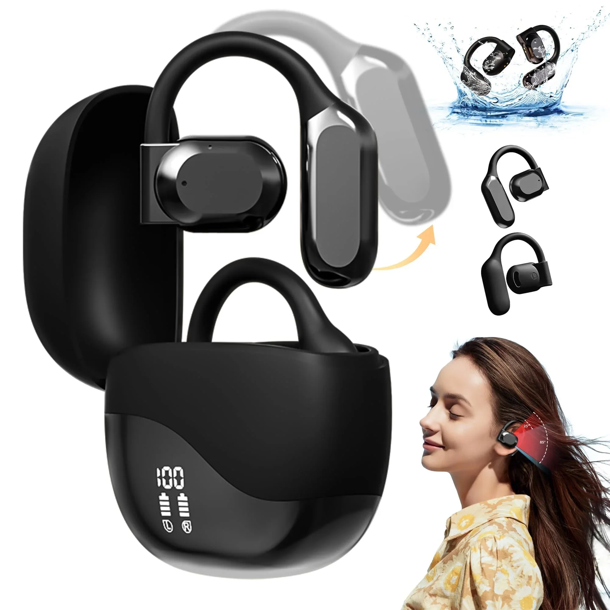 Écouteurs Bluetooth sport avec contour d’oreille